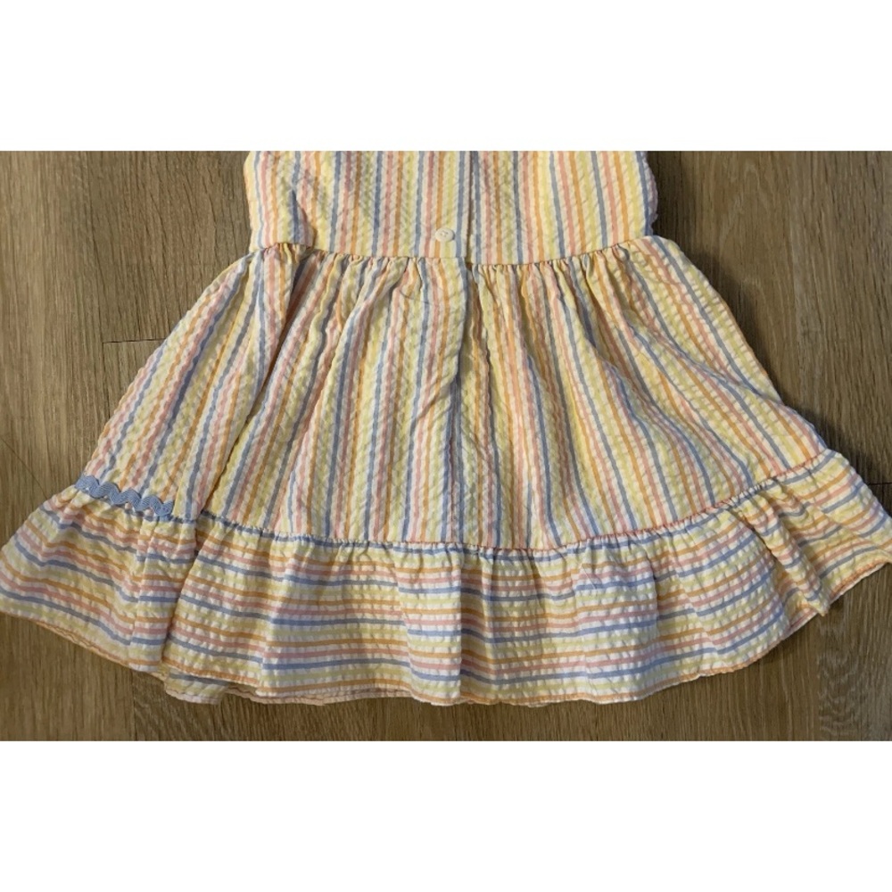 (NWT) Good Lad Girl’s Size 2T Blue & Pink Ruffled Tiered Sundress With Flowers - Picture 8 of 8